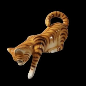 Vintage Rare Bell Europa Italian Prowling Cat Shelf Sitter Made In Italy